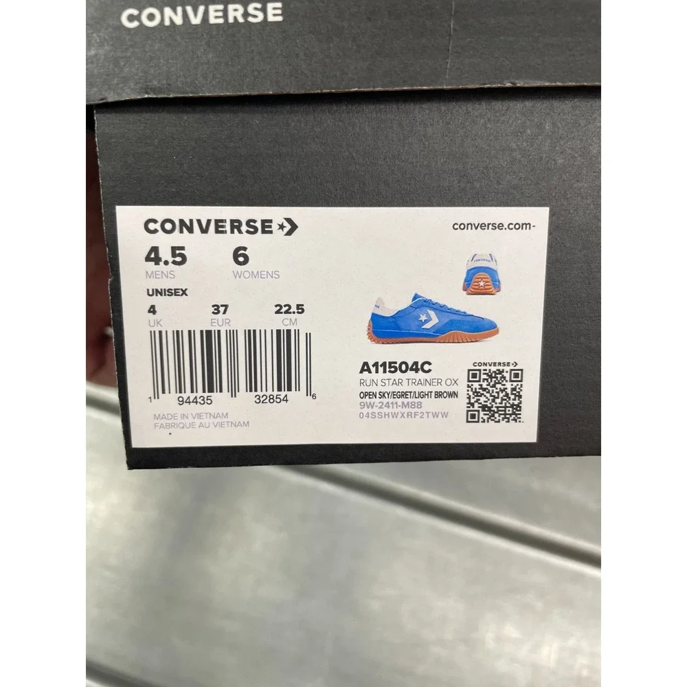 Converse Run Star Trainer OX Shoes‎ Womens 6 Sky Blue Lace Up Sneaker